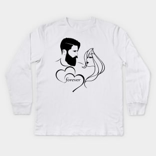 Love forever in the heart Kids Long Sleeve T-Shirt